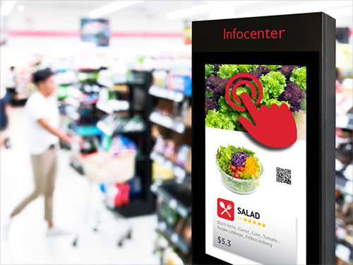 Self Service Kiosk im Lebensmittelhandel - Produktinformationen vor Ort